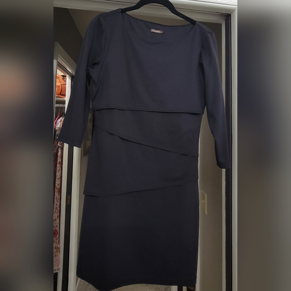J. McLaughlin Nicola tiered jersey dress size Small black